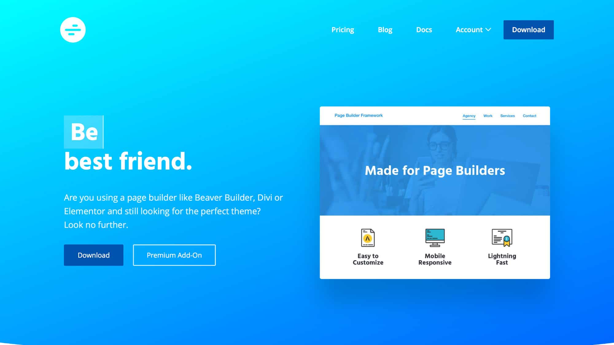 Page Builder Framework Theme Website