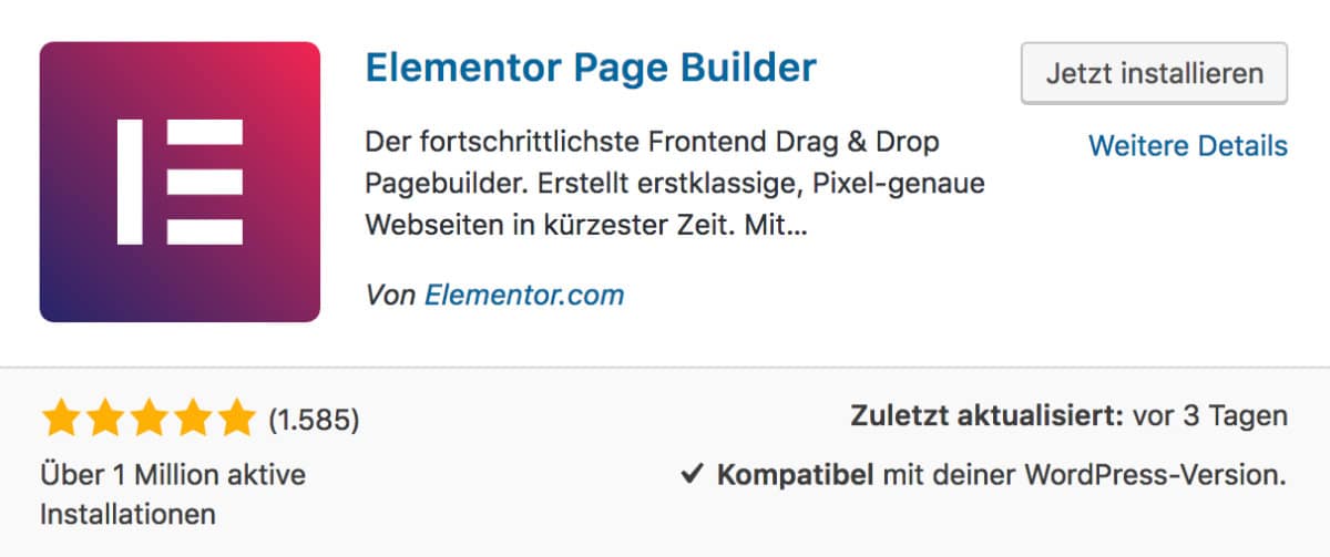 Elementor Page Builder Plugin