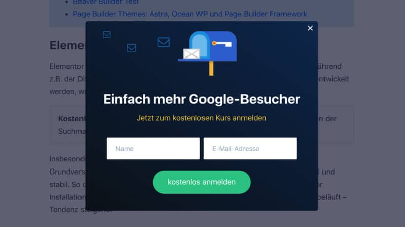 Popup 1 Popup Beispiel